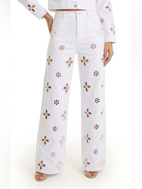 The Noli Shop KAIA Pearl High Rise Jean - White